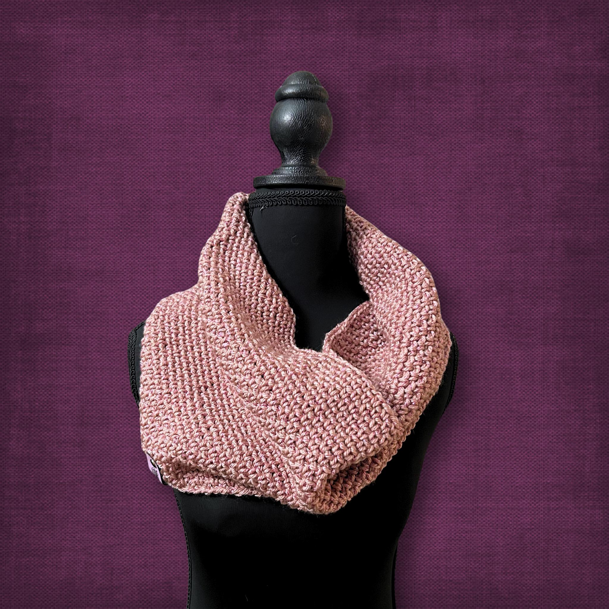 Shimmer Rose Pink Cowl
