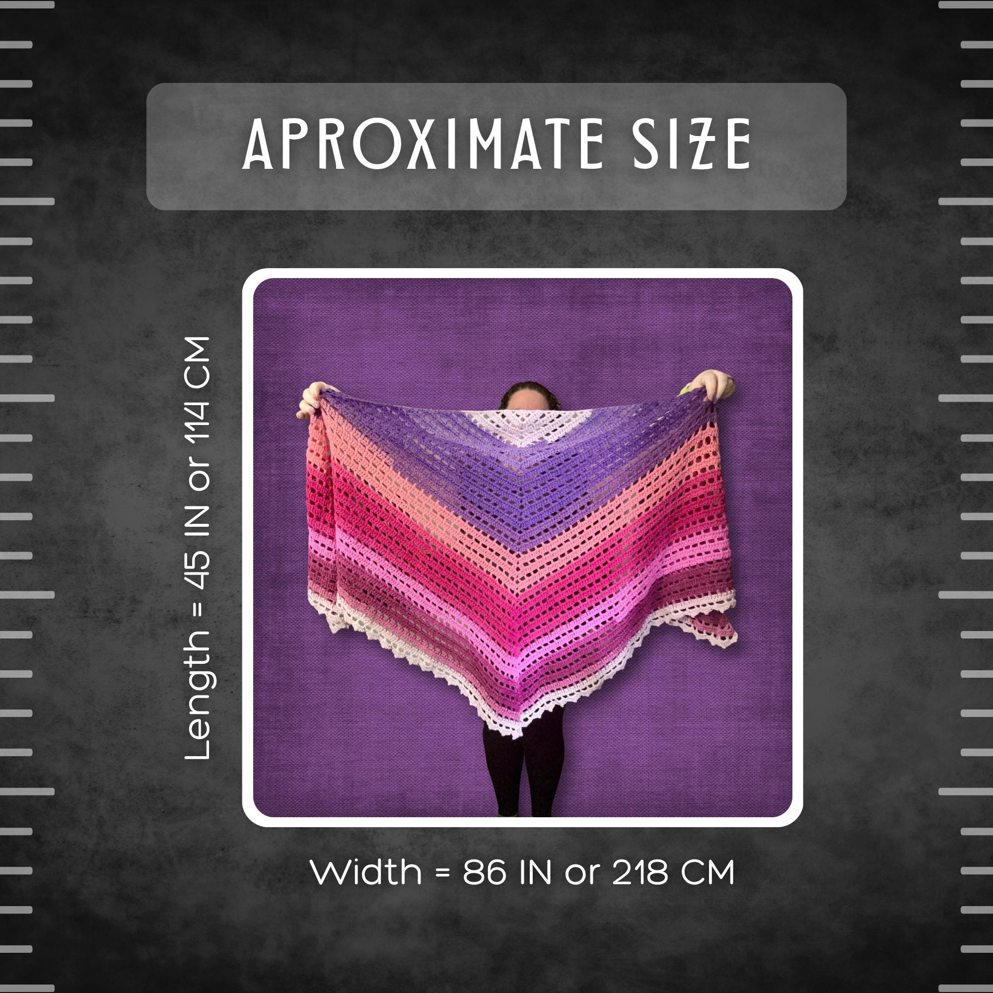 Blushing Pink and Purple Shawl