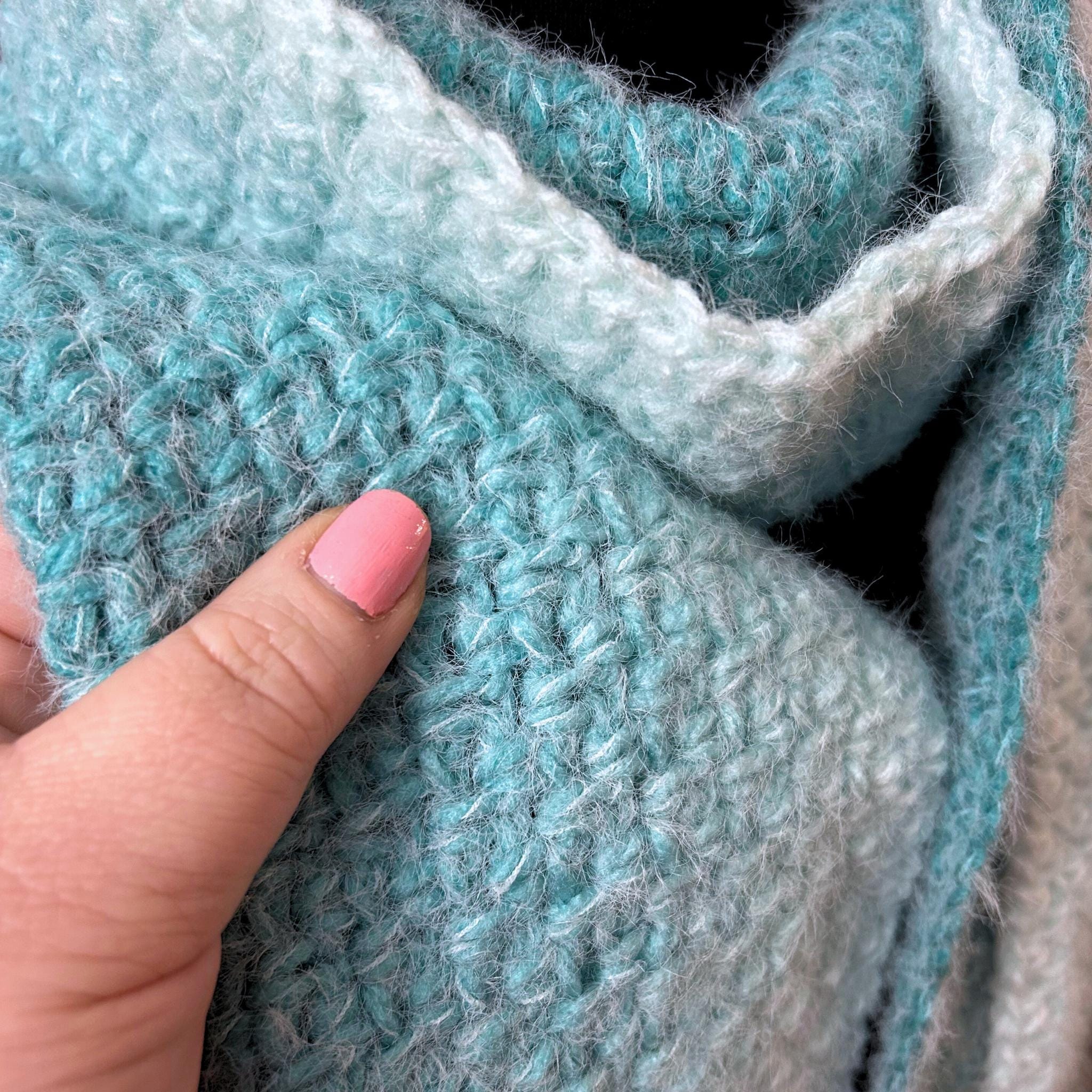 Soft Winter Blue Scarf