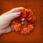 Orange Velvet Scrunchie