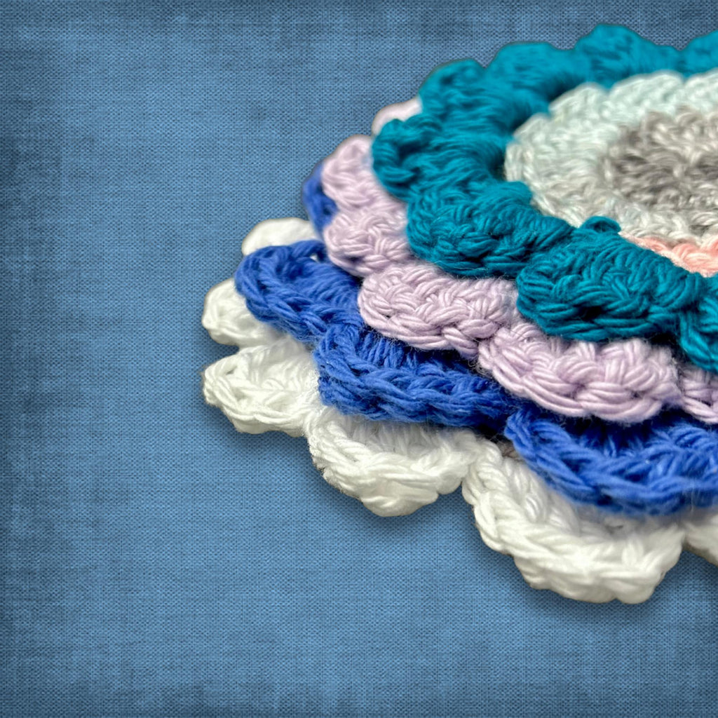Soft Blue Floral Coasters