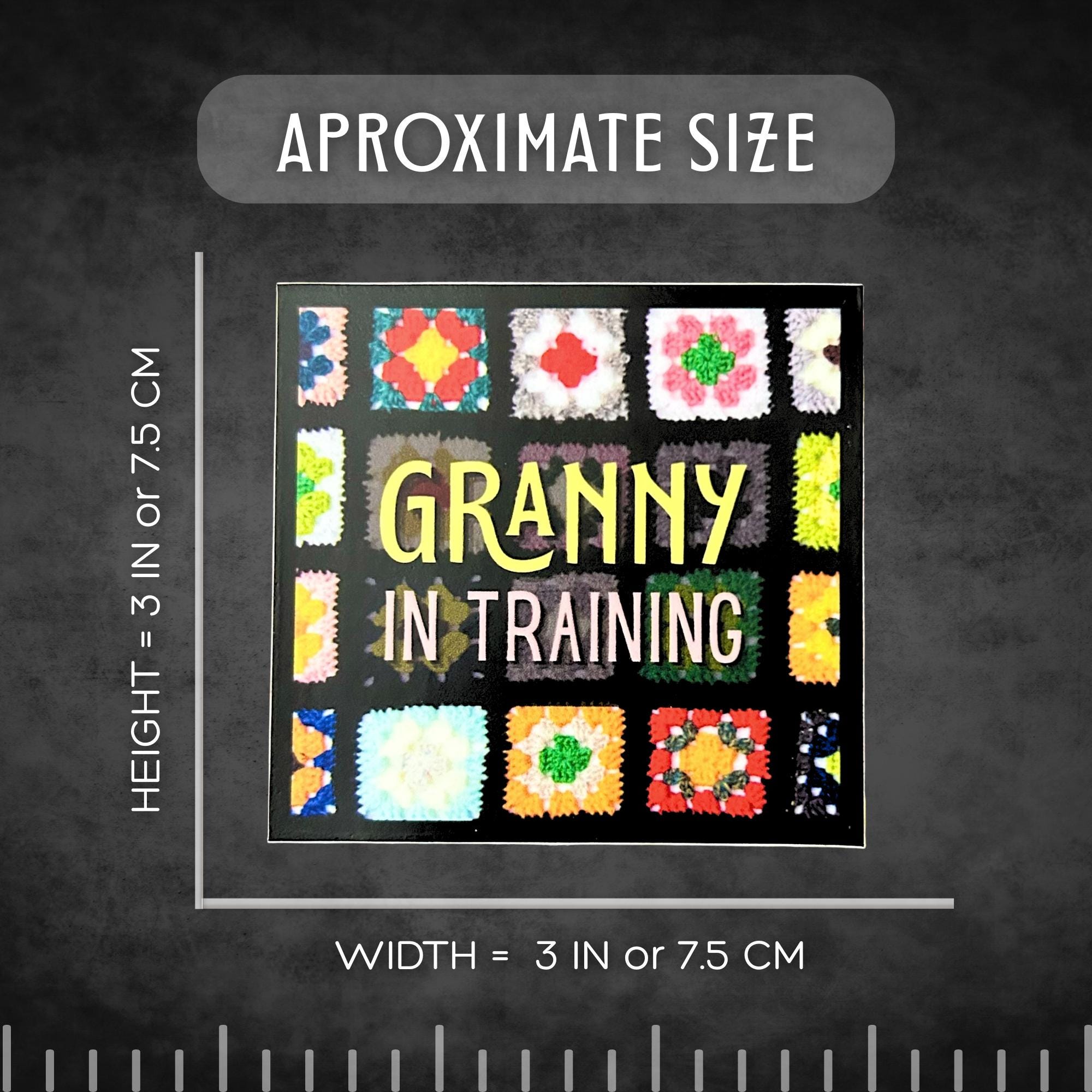 3" Matte Sticker Granny in Training
