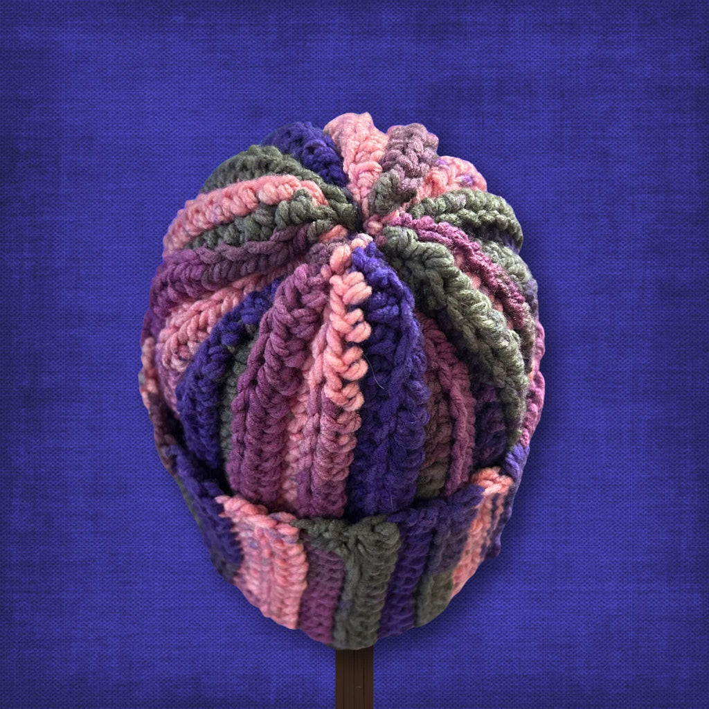 L/XL Adult Pink Purple Beanie
