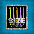3" Glitter Sticker Size Matters
