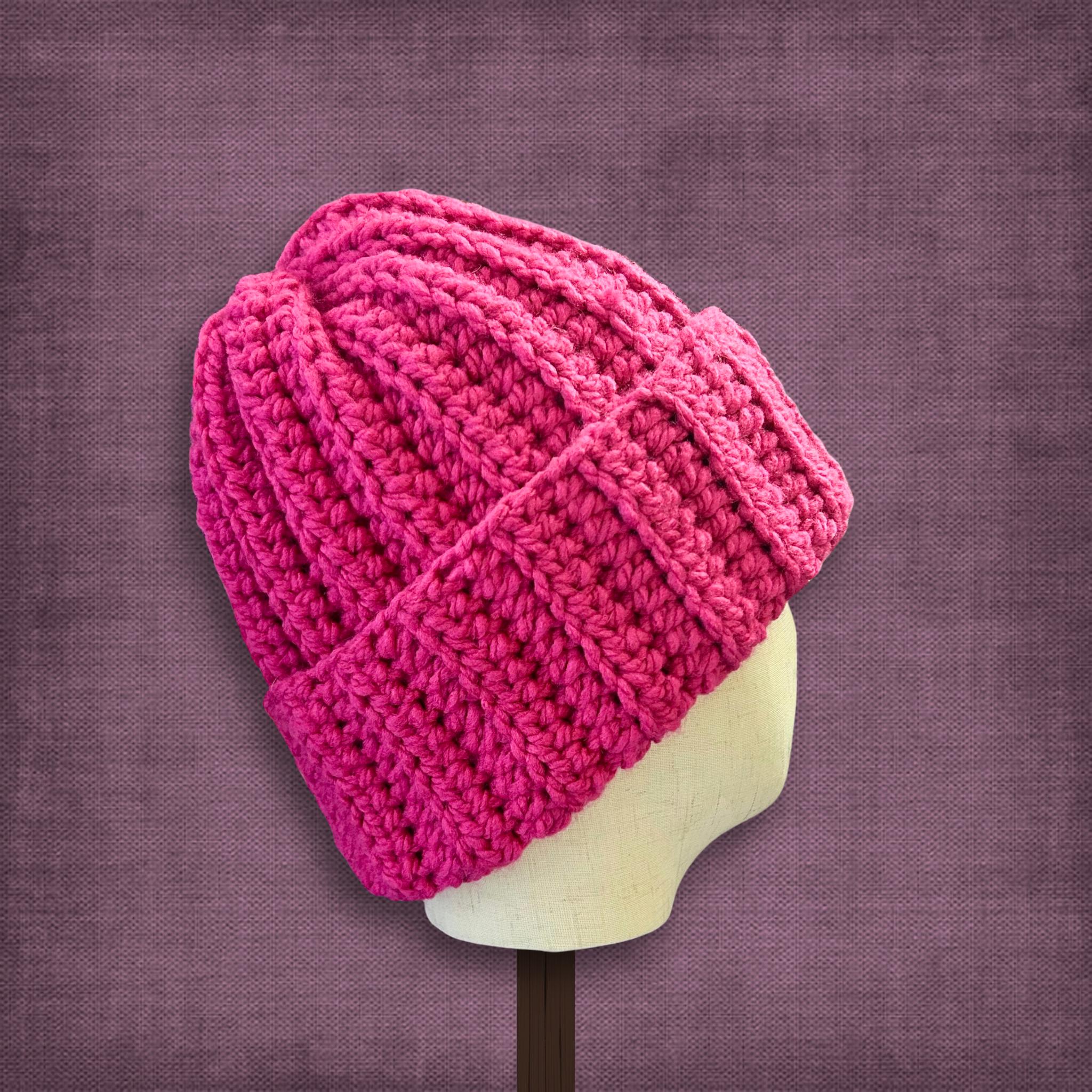 L/XL Adult Hot Pink Beanie