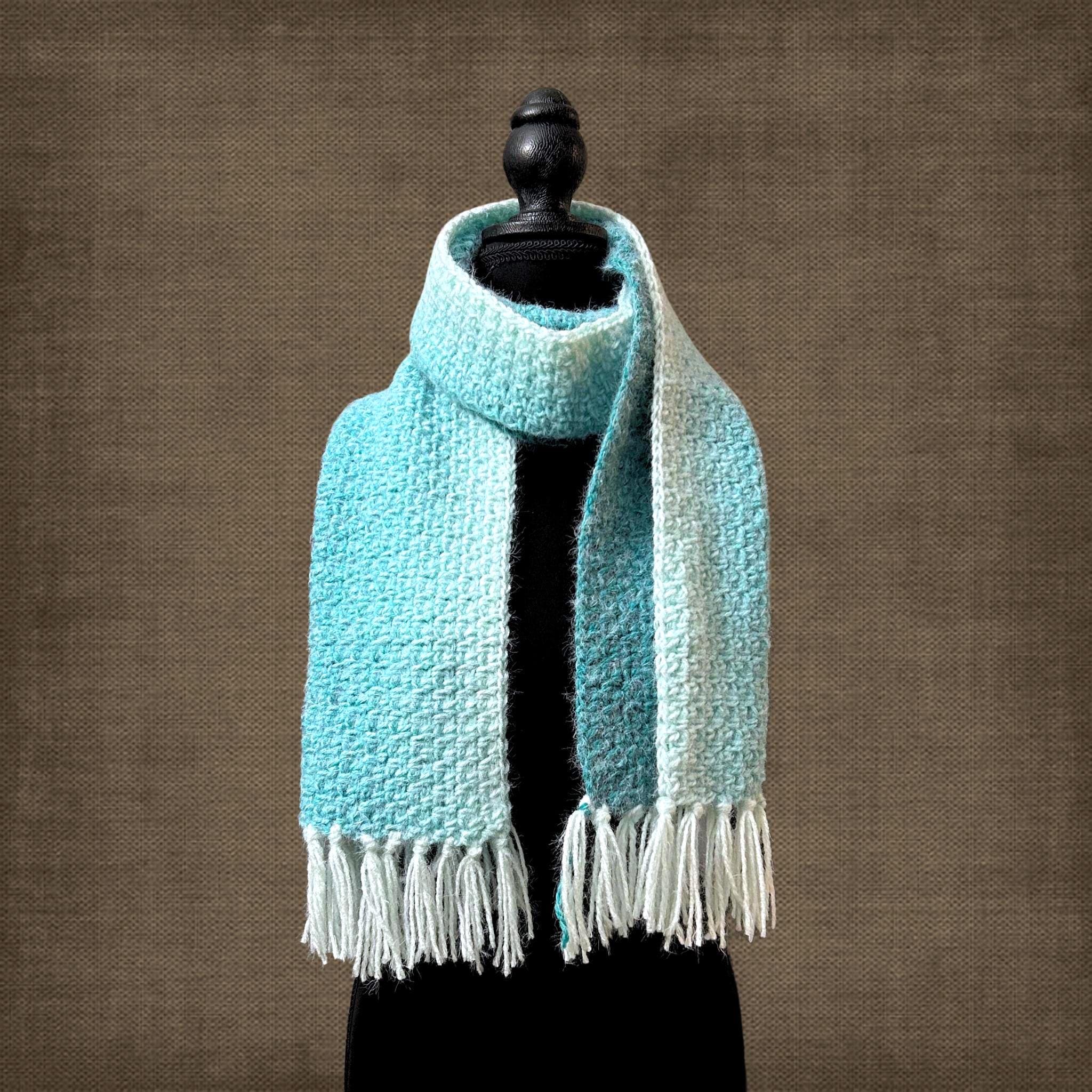 Soft Winter Blue Scarf