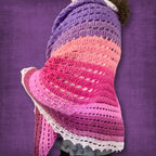 Blushing Pink and Purple Shawl