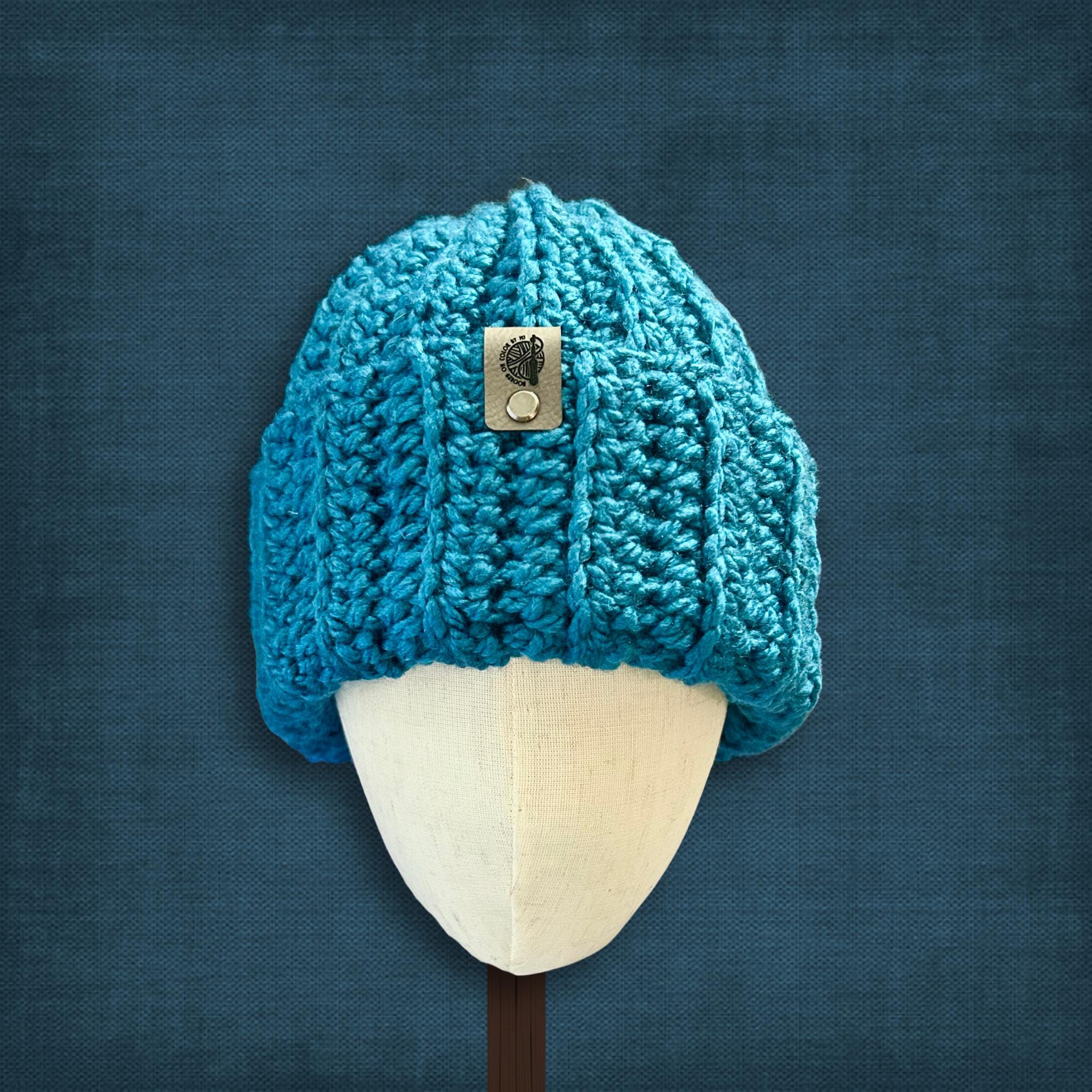 L/XL Adult Teal Blue Beanie
