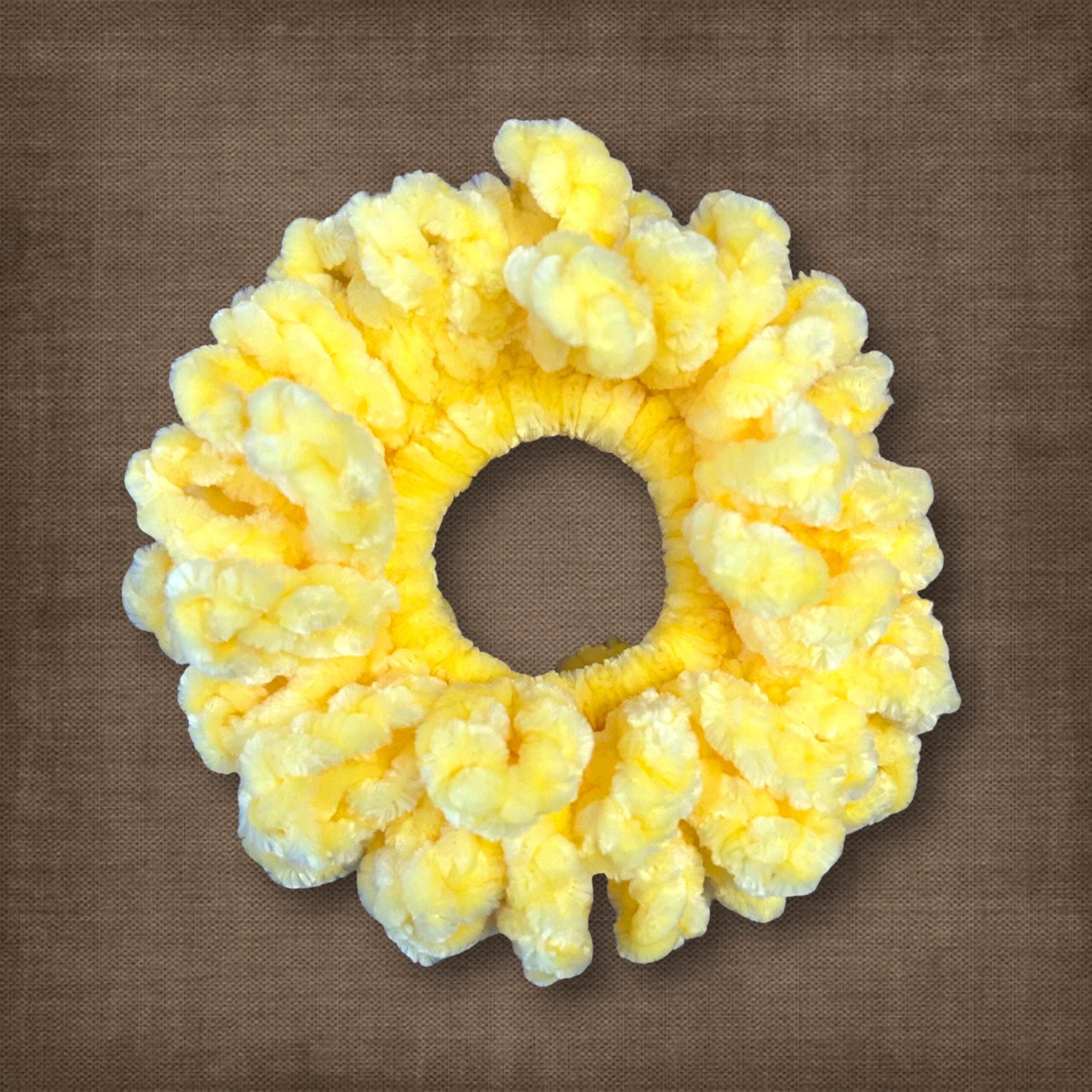 Sunshine Yellow Velvet Scrunchie