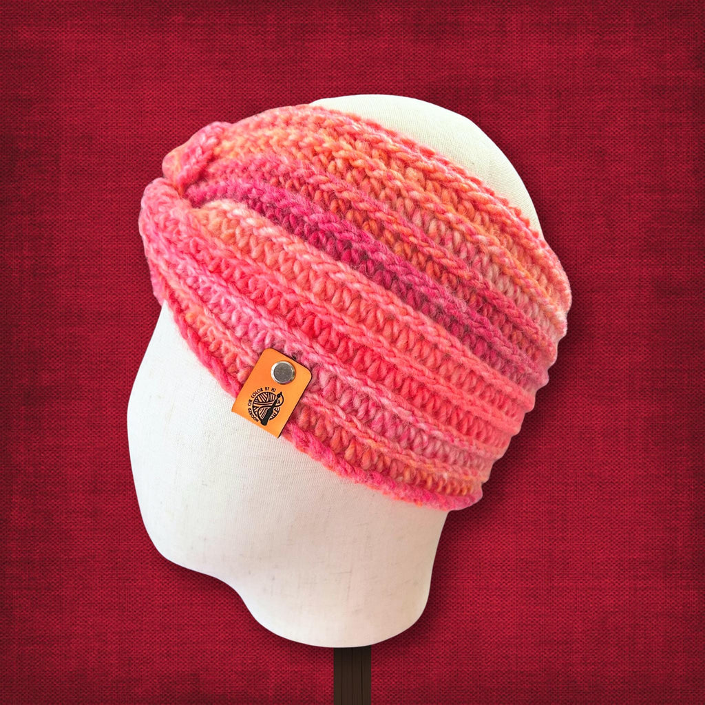 M/L Pink Lava Ear Warmer