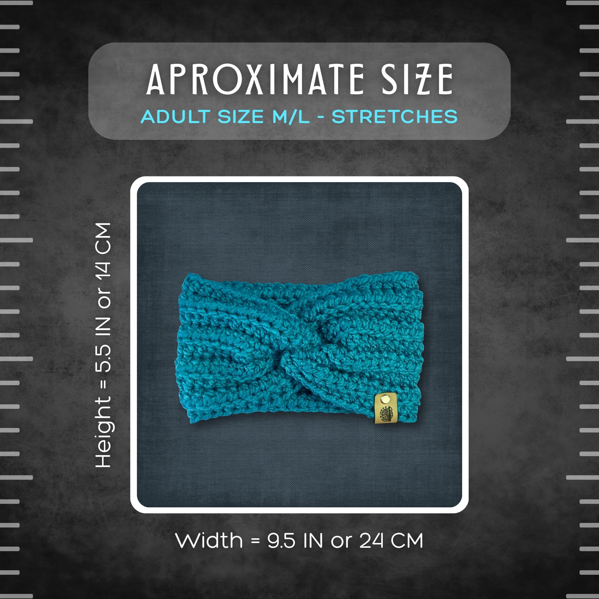 Adult M/L Deep Blue Ear Warmer