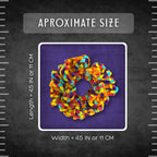 Bright Confetti Velvet Scrunchie