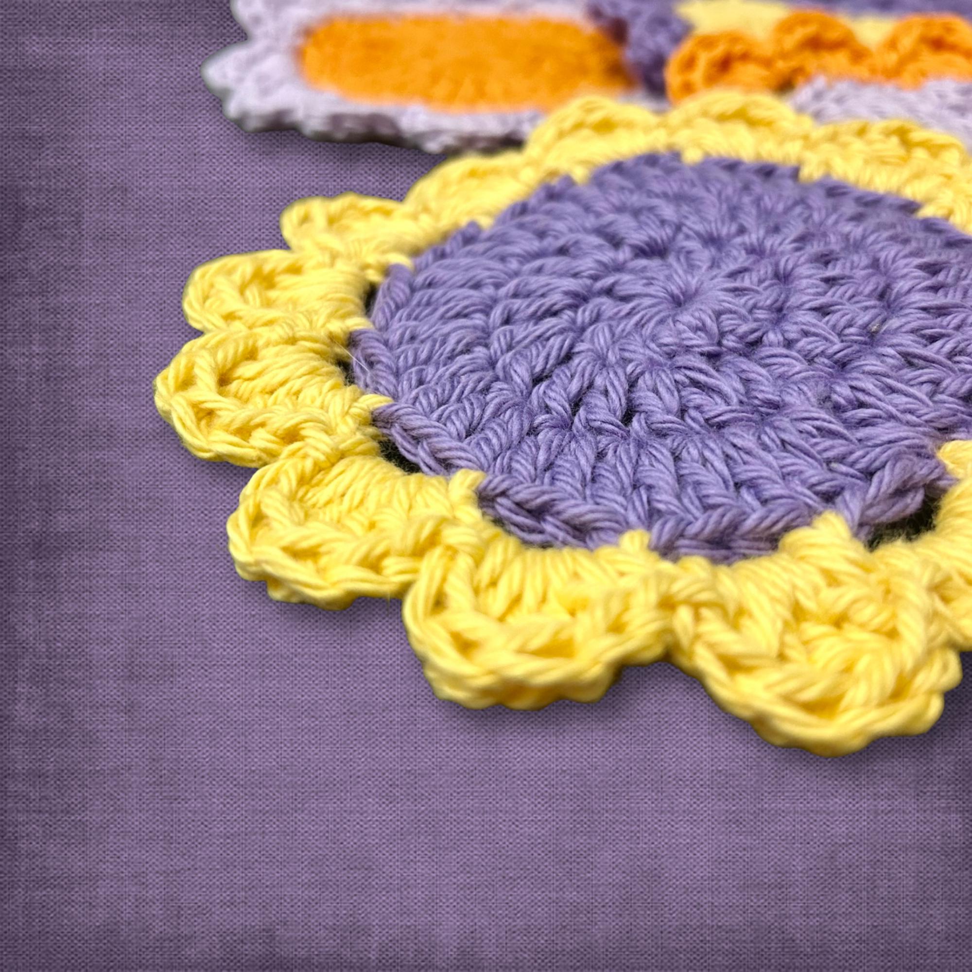Purple Flower Coasters