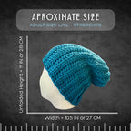 L/XL Adult Teal Blue Beanie