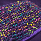 Purple Confetti Small Makeup Bag with Zipper
