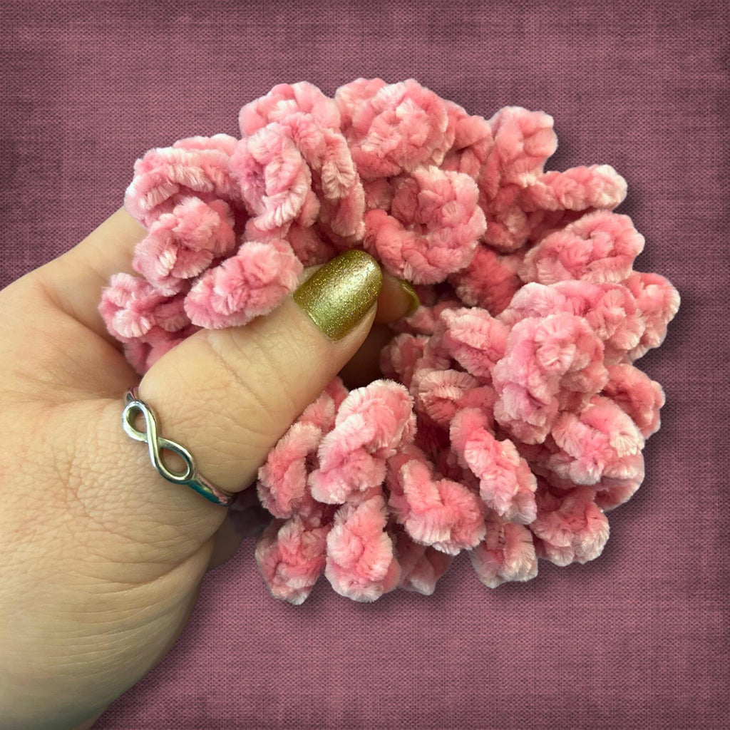 Velvet Dusty Rose Scrunchie