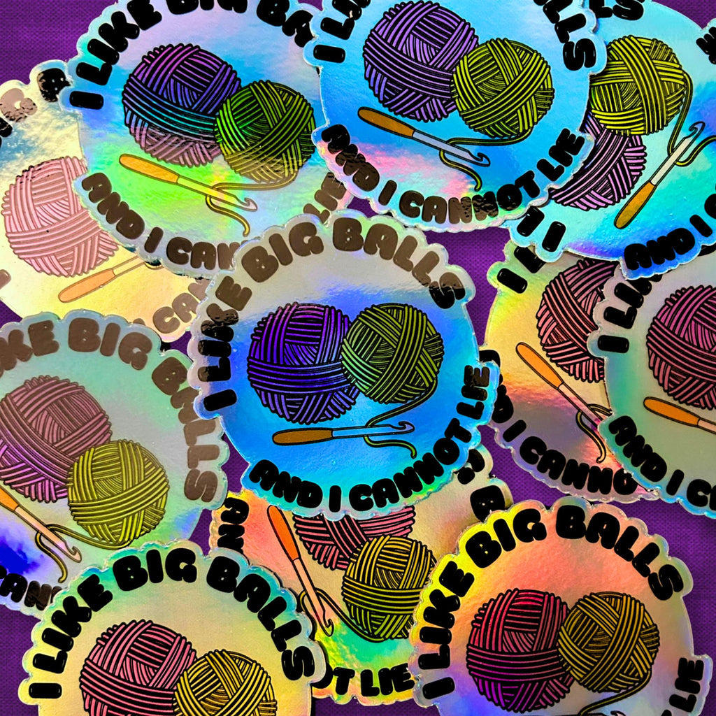 3″ Holo Sticker Big Balls