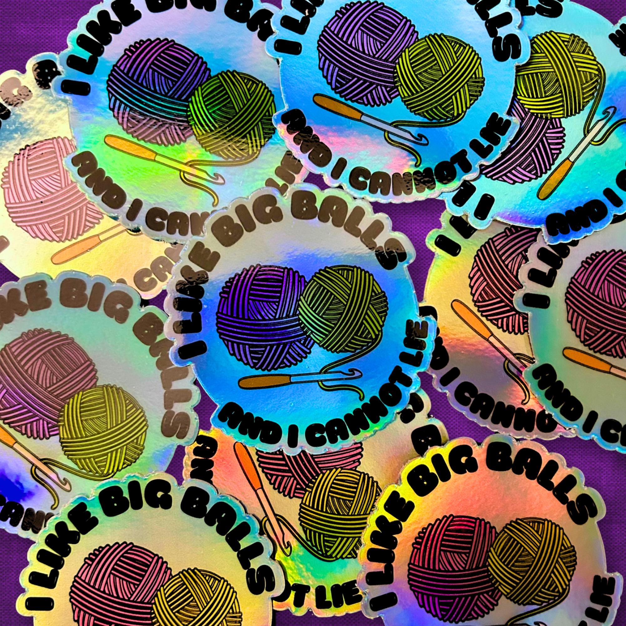3″ Holo Sticker Big Balls