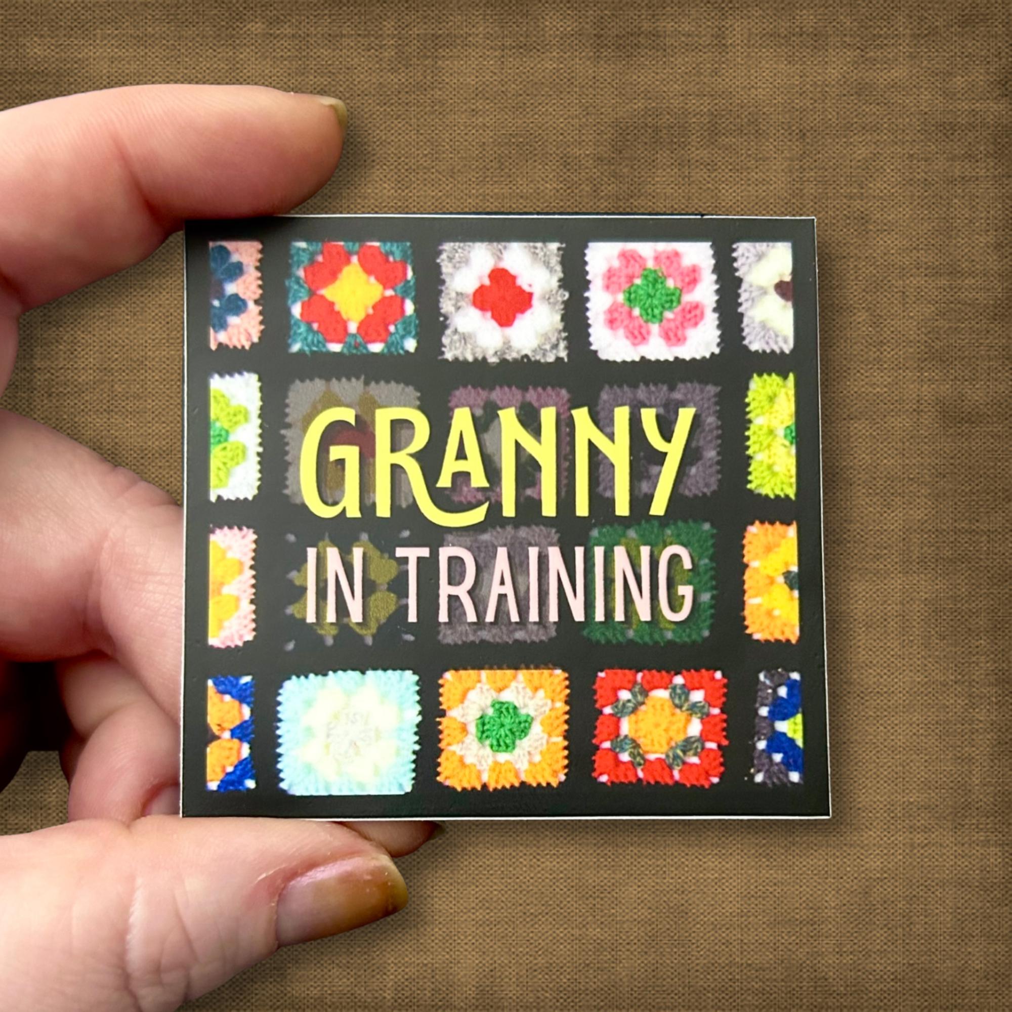 3" Matte Sticker Granny in Training