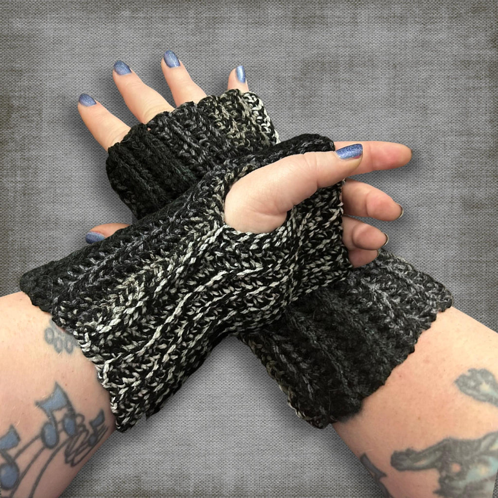 Adult L/XL Gray Wrist Warmers