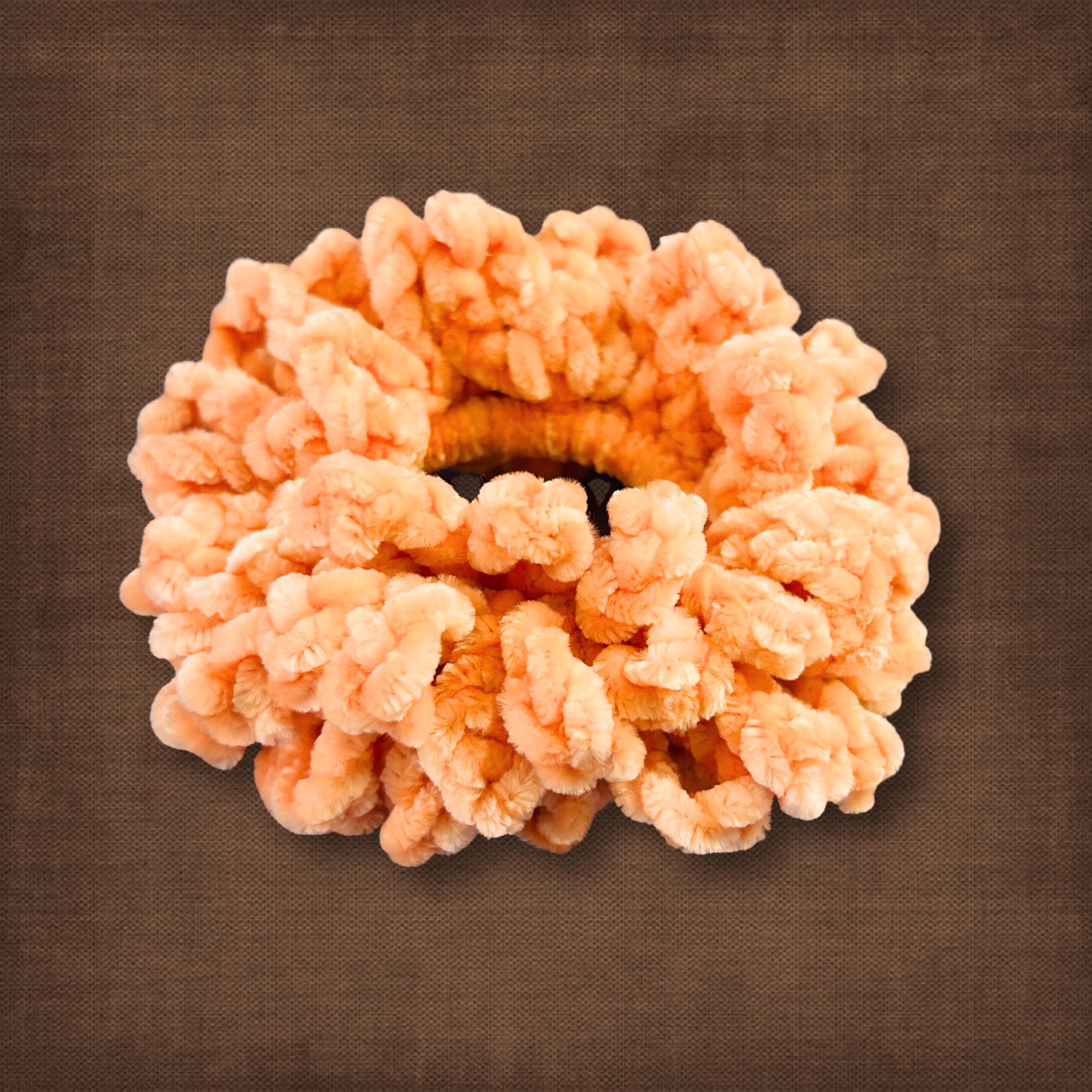 Summer Peach Scrunchie