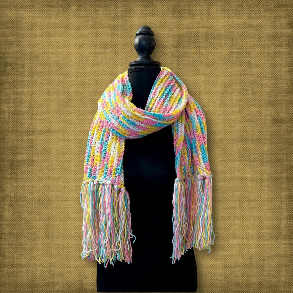 Ribbed Fringe Scarf