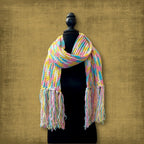 Ribbed Fringe Scarf