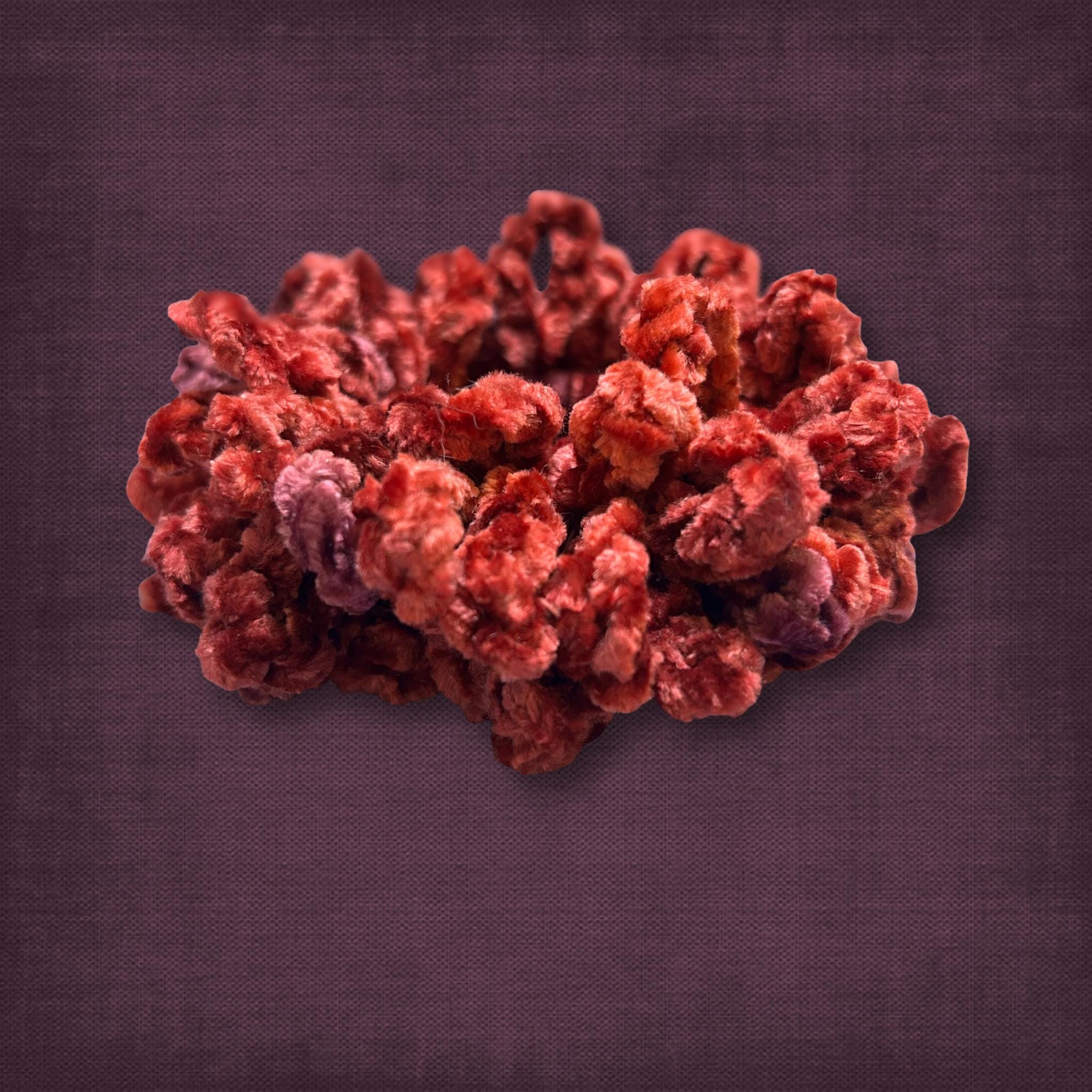 Red Crushed Velvet Scrunchie