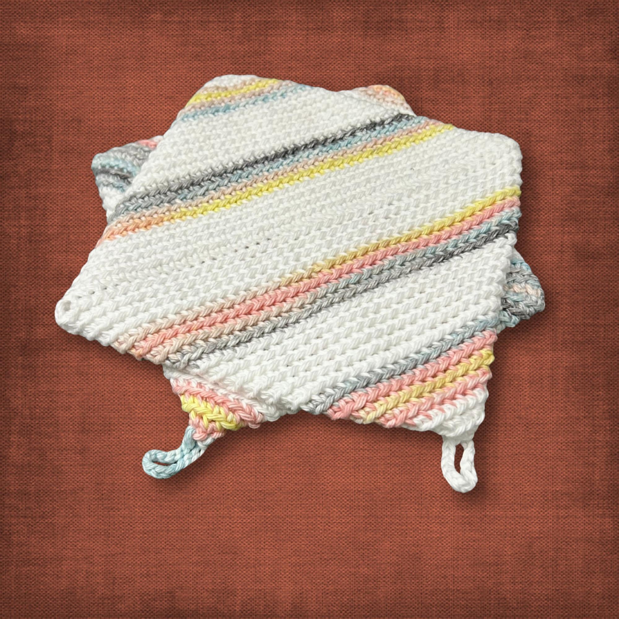White Rose Cotton Pot Holders