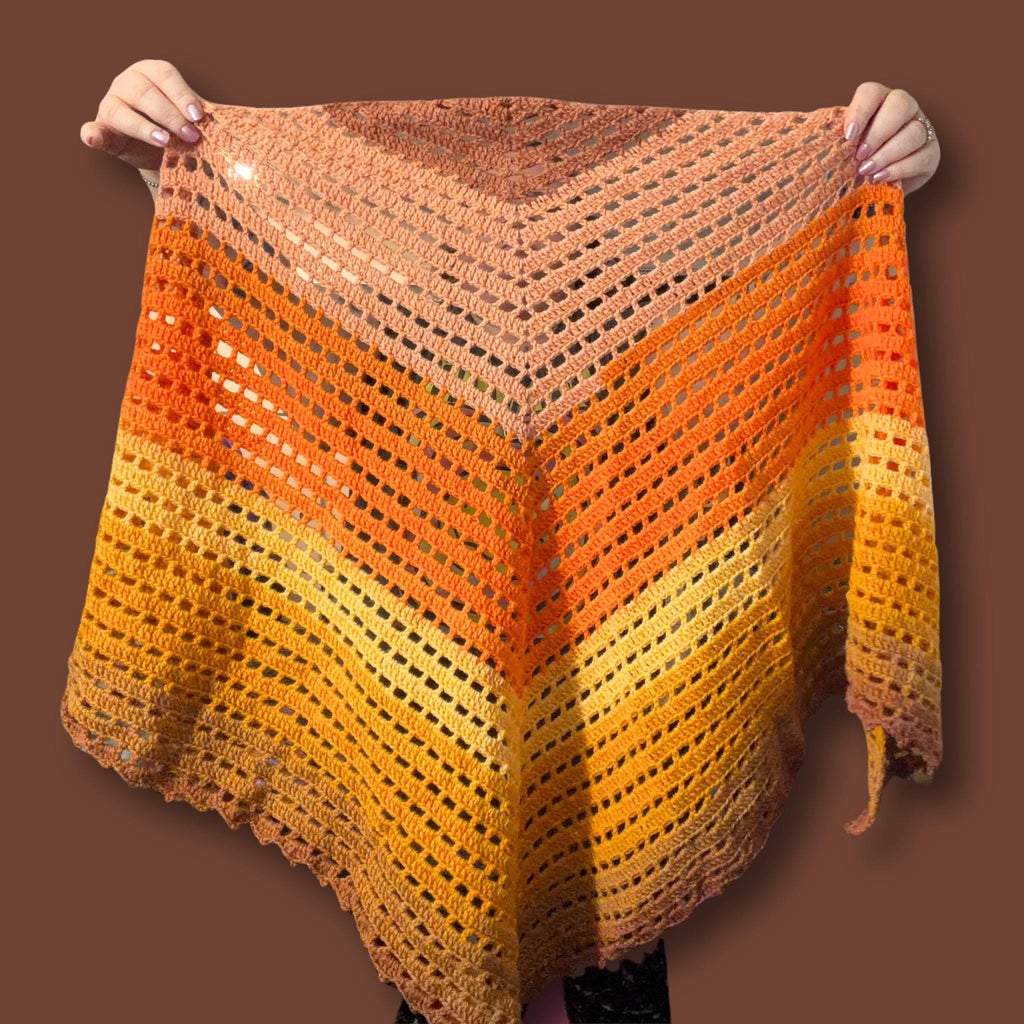Burnt Orange Shoulder Wrap Shawl