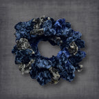 Blue Crushed Velvet Scrunchie