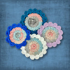 Soft Blue Floral Coasters