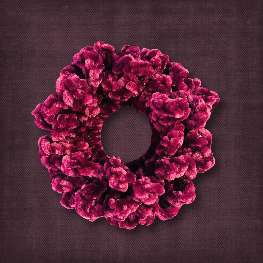 Grape Purple Velvet Scrunchie