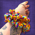 Bright Confetti Velvet Scrunchie