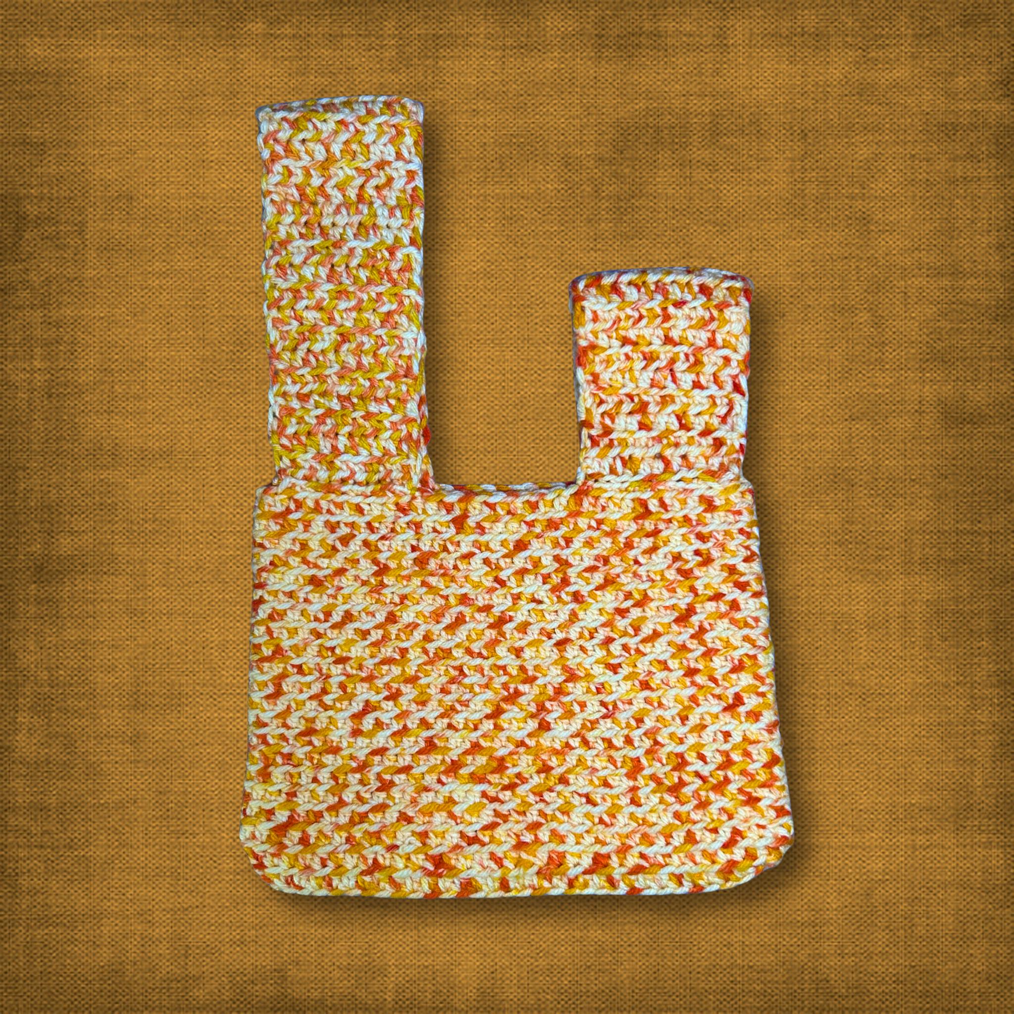 Orange Japanese Knot Bag
