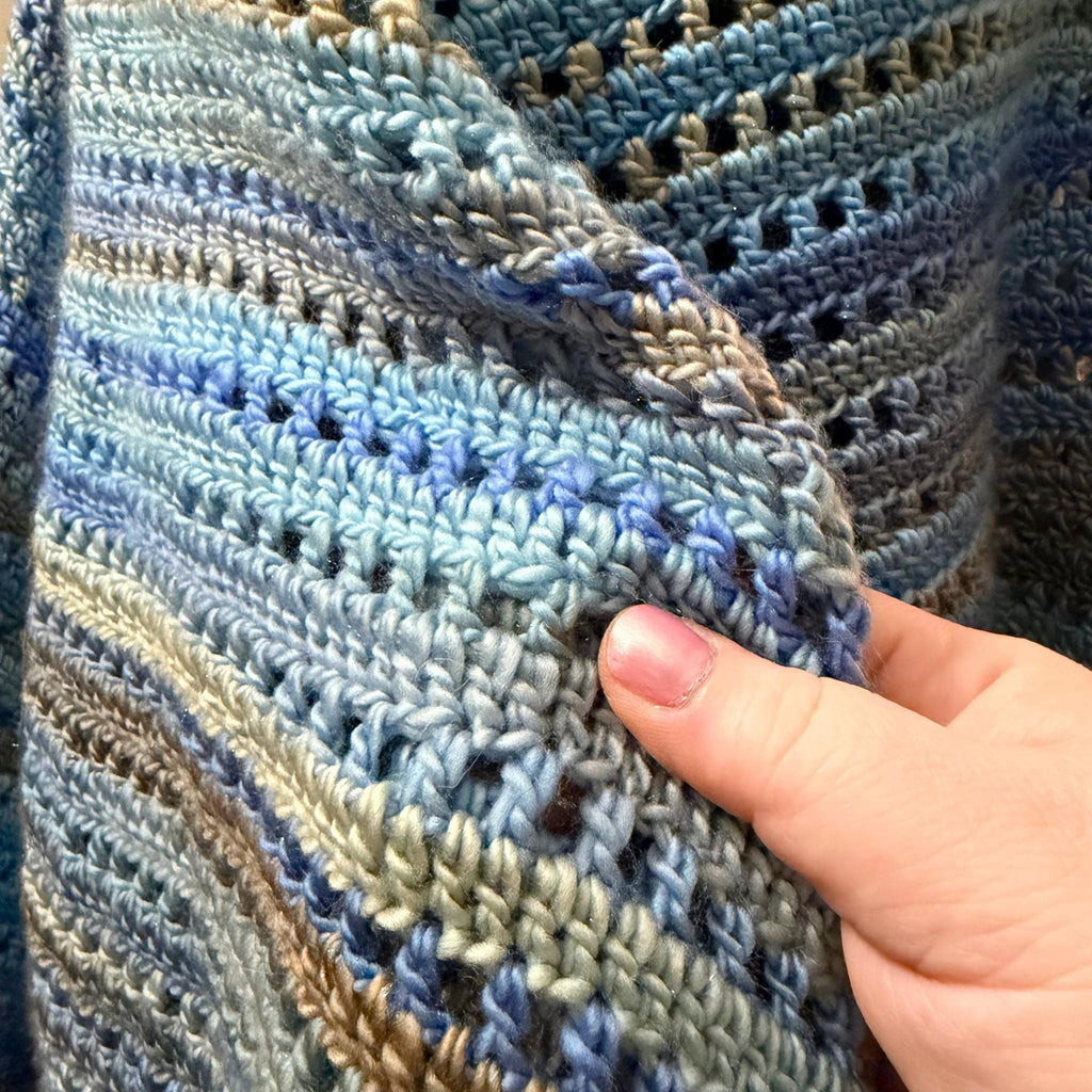 Cloudy Sky Blue Poncho Adult OS