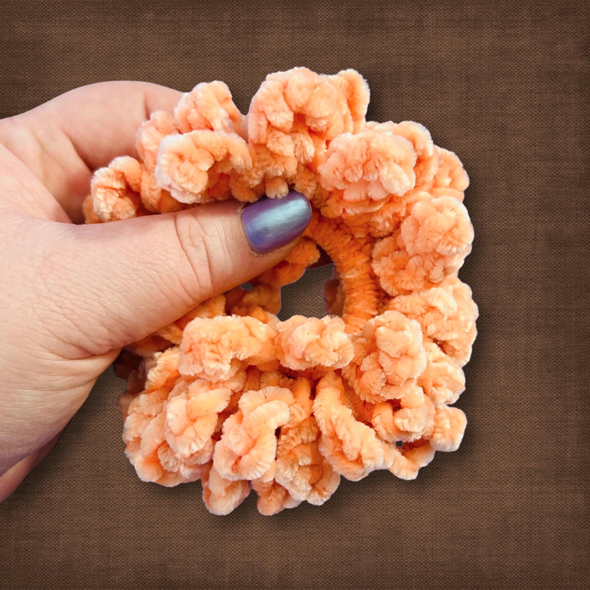 Summer Peach Scrunchie
