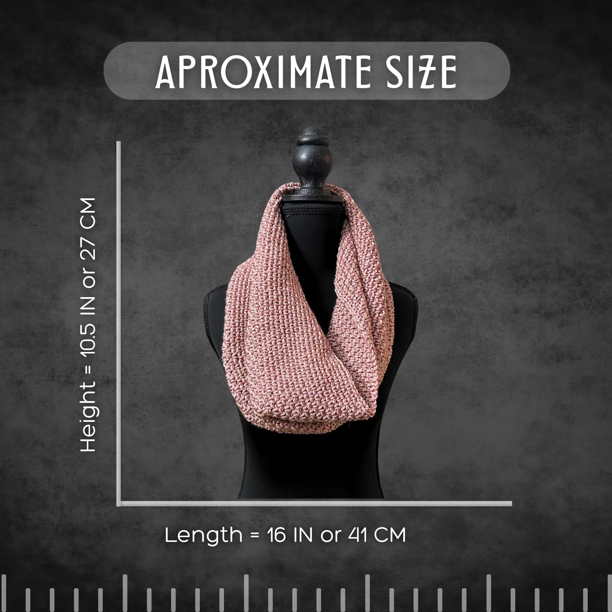 Shimmer Rose Pink Cowl