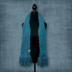 Deep Ocean Blue Winter Scarf