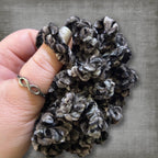 Velvet Black Gray Scrunchie