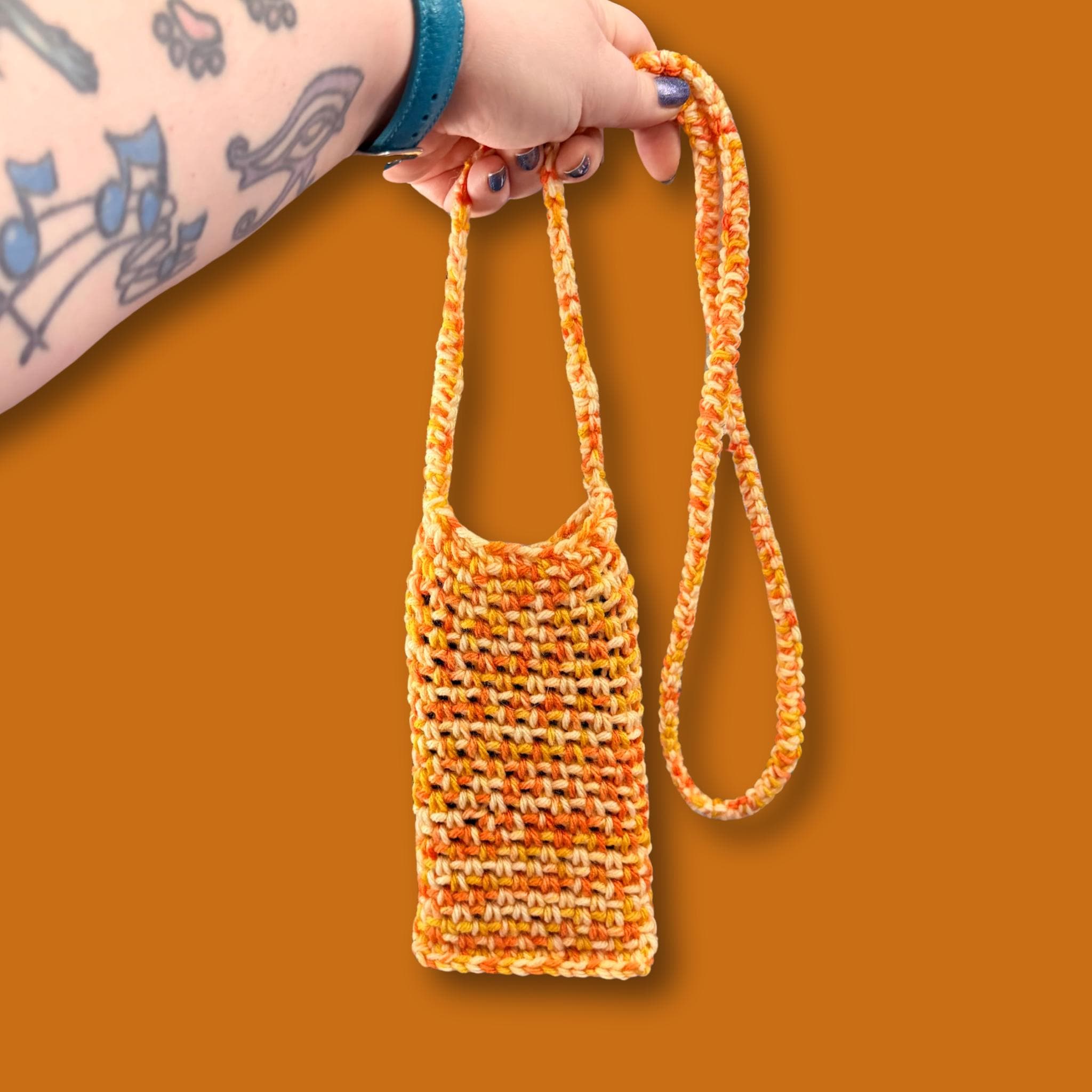 Orange Crossbody Phone Bag