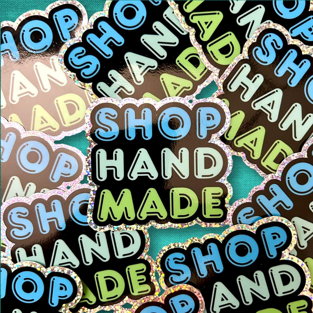 3″ Glitter Sticker Handmade