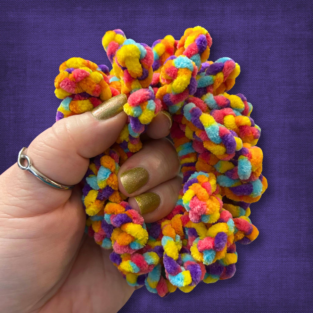 Bright Confetti Velvet Scrunchie