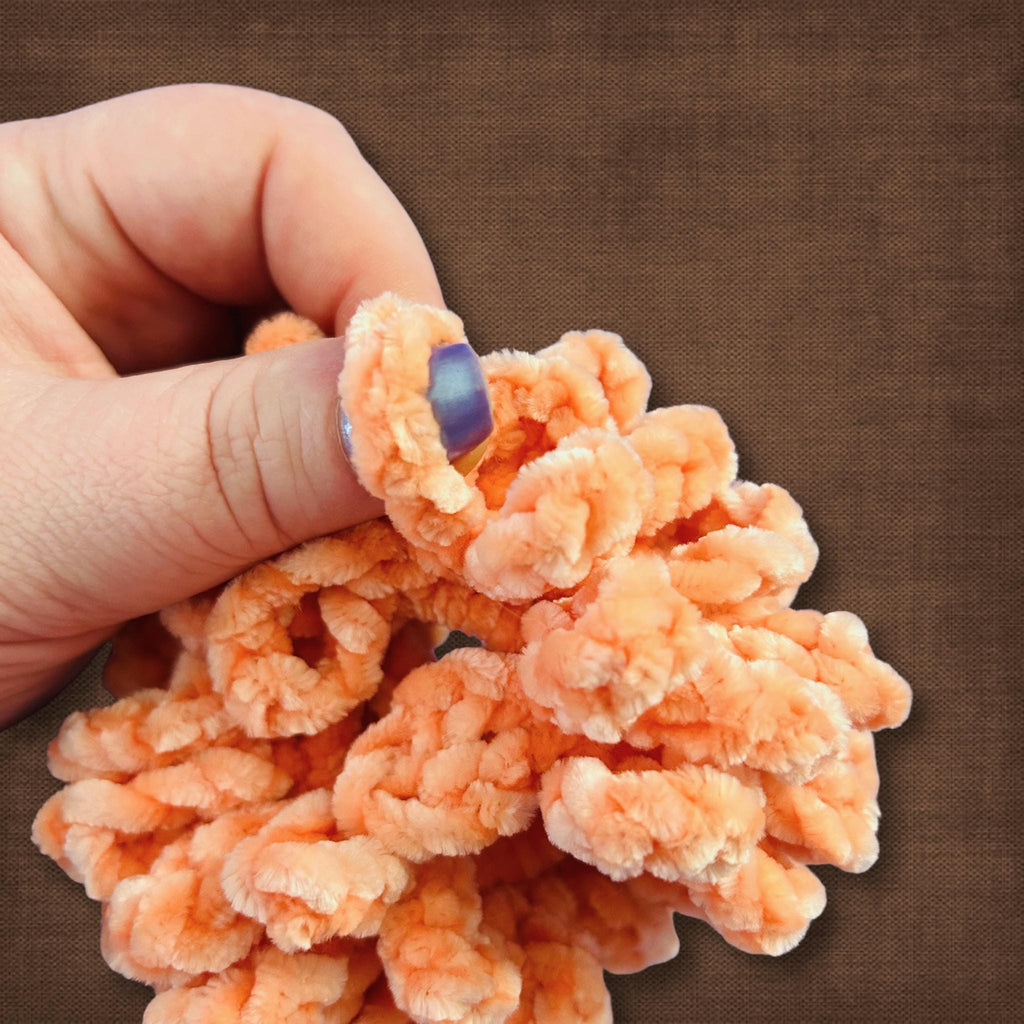 Summer Peach Scrunchie
