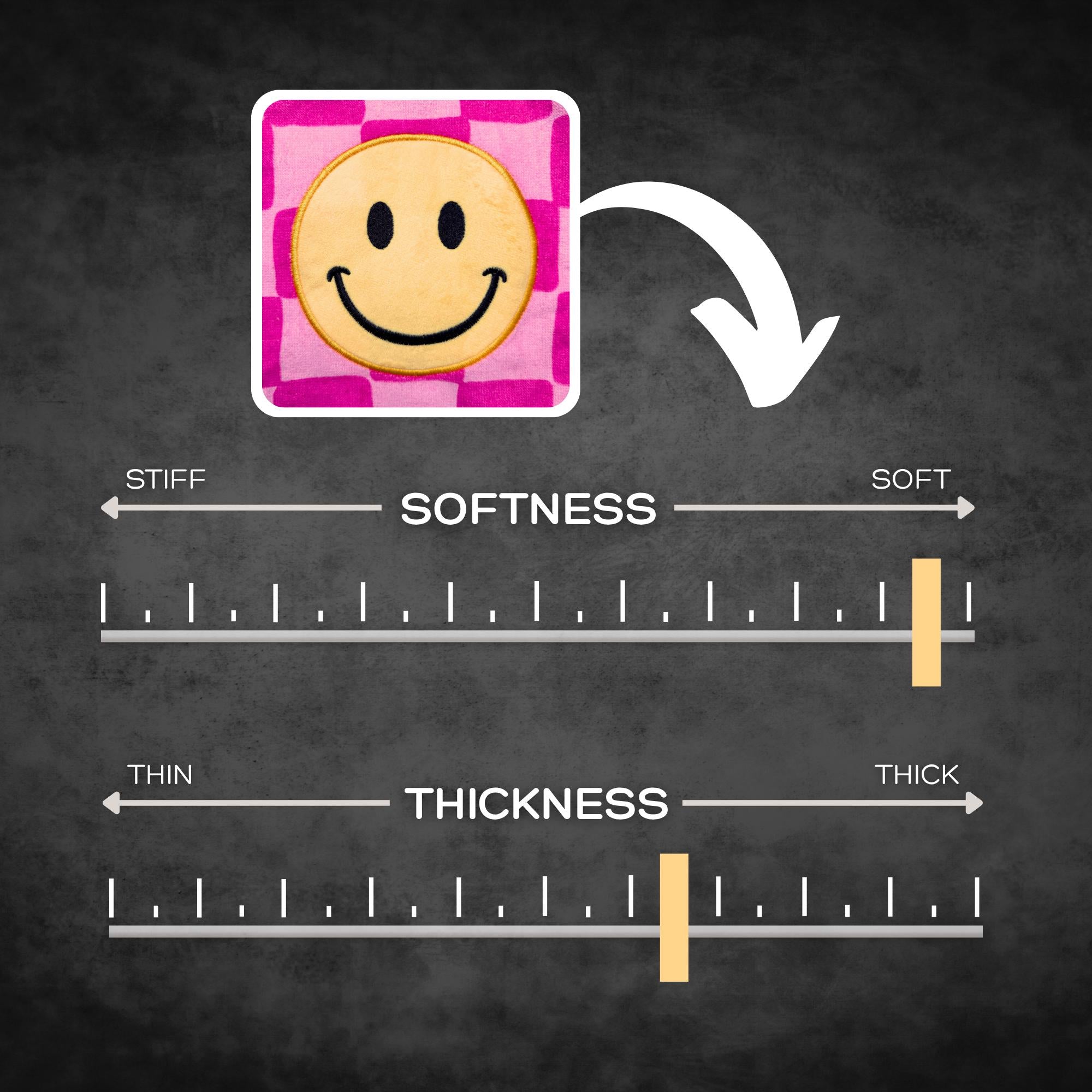 Pink Y2K Smiley Hand Towel