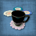 Soft Blue Floral Coasters