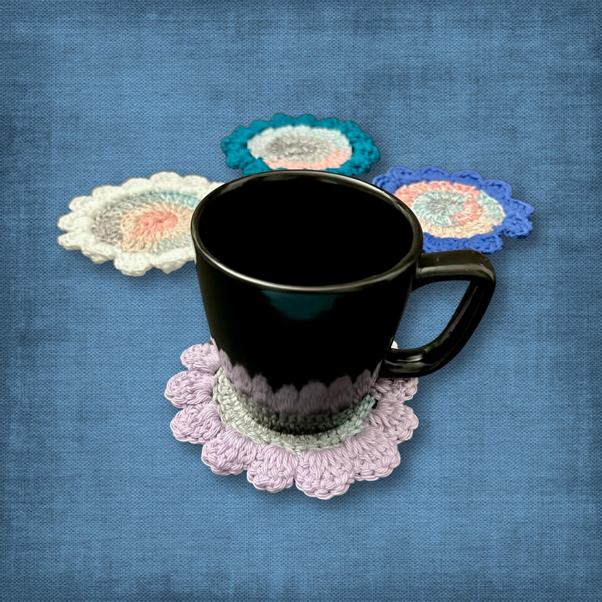 Soft Blue Floral Coasters