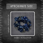 Blue Crushed Velvet Scrunchie