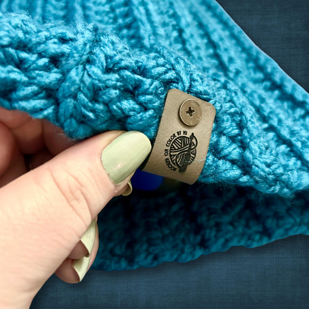 L/XL Adult Teal Blue Beanie