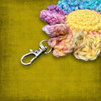 Rainbow Flower Bag Charm